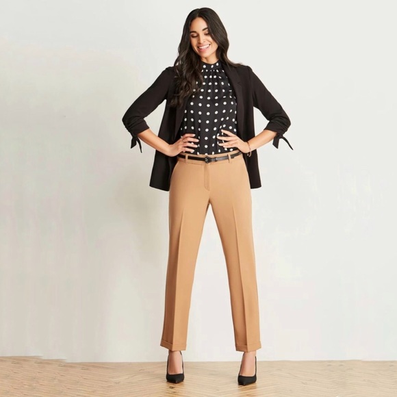 TAN ANKLE PANT - Picture 1 of 7